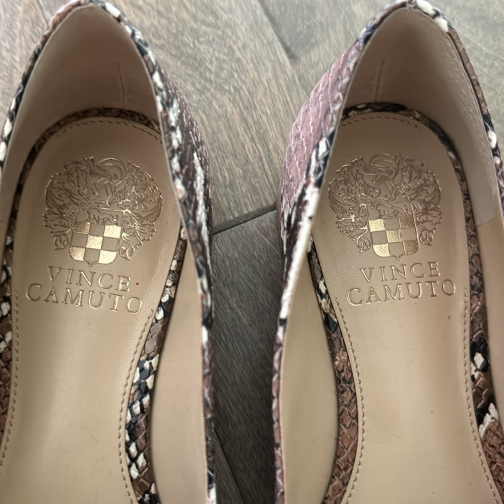 Vince Camuto Snake Print Flats - Brown and Black - Picture 3 of 7